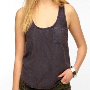Silence + Noise acid wash pocket tank • large